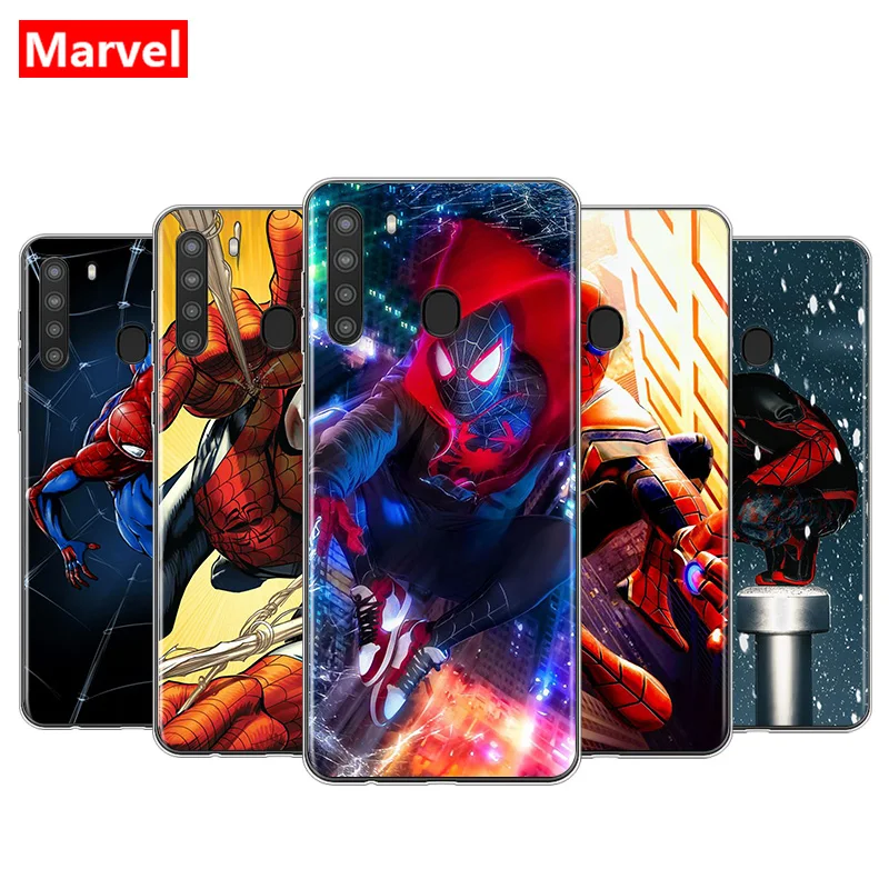 

Marvel Avengers Super Hero Spider-Man for Samsung Galaxy A90 A80 A70S A60 A50 A40 A30 A20 A10E A2 A3 Core Soft Black Phone Case