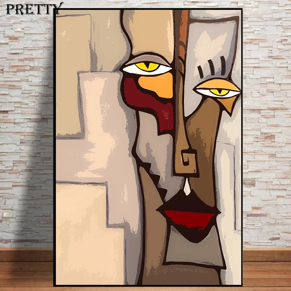 

Picasso Abstract Figures Poster Blending In Face Wall Art Picture Print Canvas Painting Norlic Living Room Decoration Home Decor