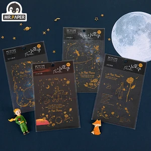 Mr.Paper 4 вида конструкций, сказки, Звездные Стикеры из бумаги васи, прозрачные наклейки для питомцев, альбома, ноутбука, деликатные Канцелярские Стикеры, декоративные наклейки