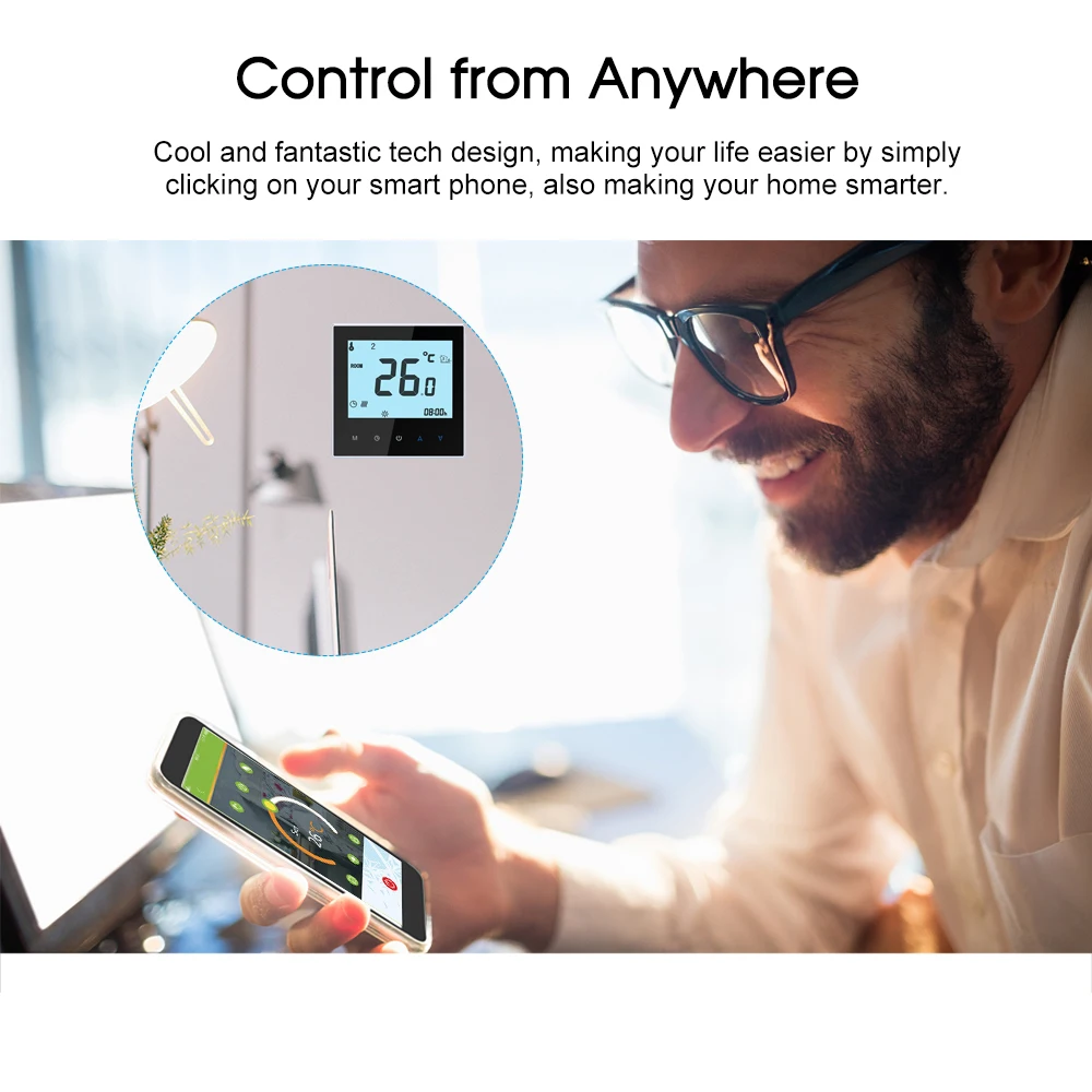 Термостат для водяного/газового котла Smart WiFi цифровой контроль температуры ler