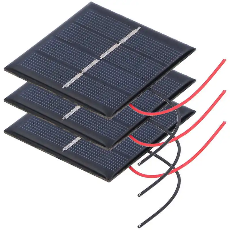 

3Pcs 0.45W 2V Mini Solar Panel Cells Micro Wired Polysilicon Solar Panel DIY Battery Outdoor Fishing Camping Tools