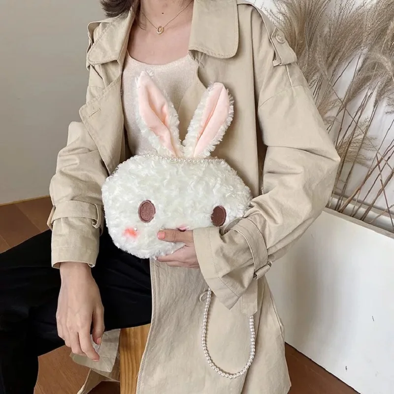 Симпатичная плюшевая сумка-мессенджер с кроликом кошелек плюшевый Карманный