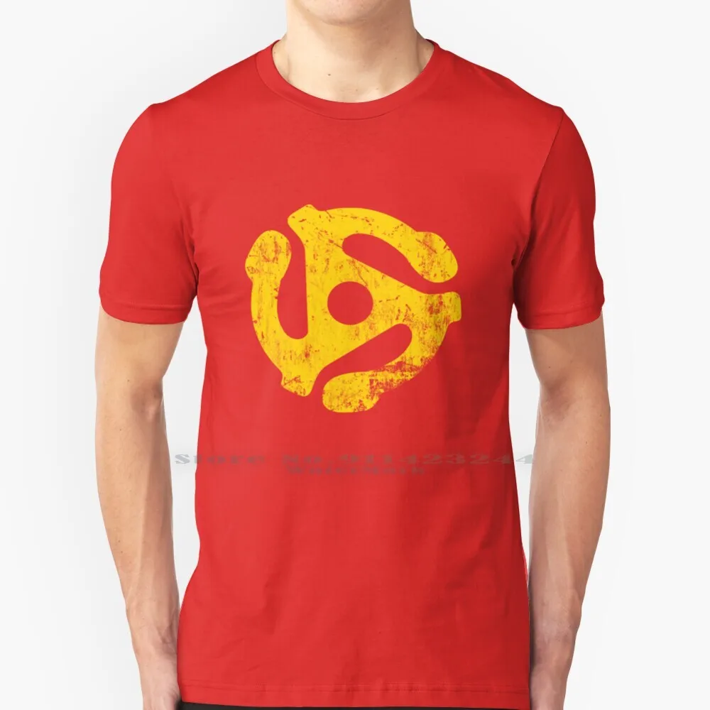 45 Rpm Record Adapter Tee T Shirt Cotton 6XL Records Vinyl 45 Rpm Albums Record Player Vintage Retro Music Jazz Roll 50s 60s