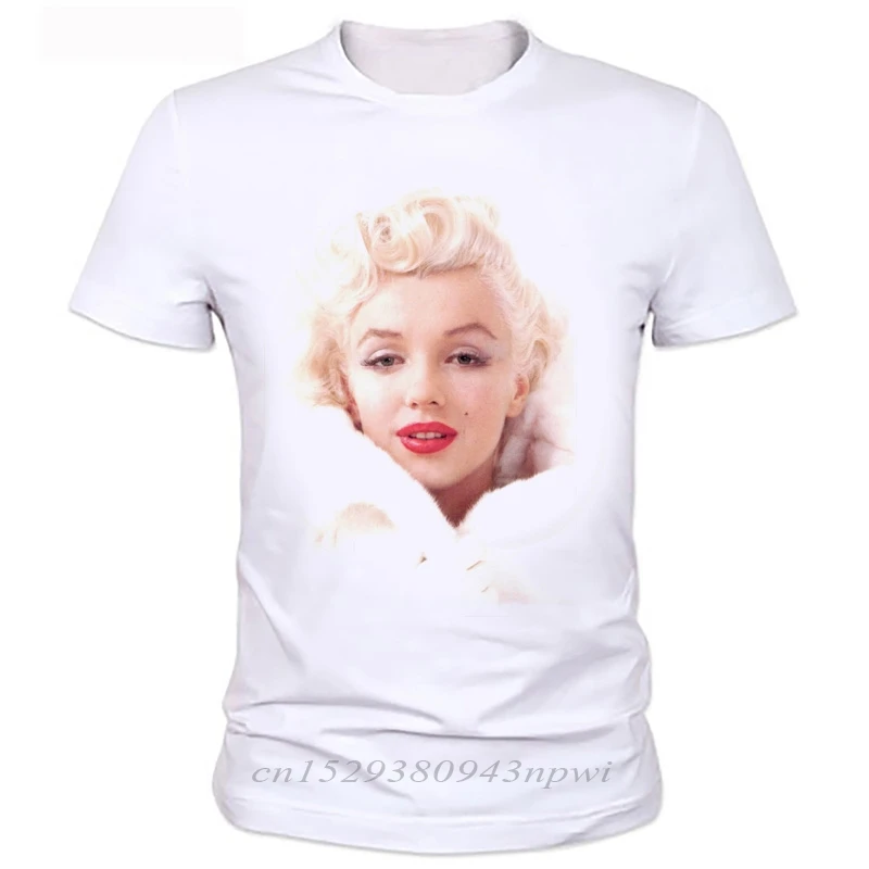 Marilyn Monroe футболки топы сексуальный дизайн звезд короткие рукава круглый вырез