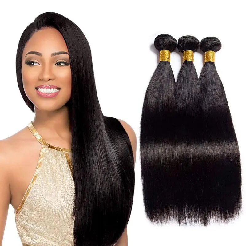 

Bliss Straight Hair Bundles 28 30 Inches Brazilian Human Hair Bundles Body Wave Human Hair Bundles 3+1 3 Bundles with Closure