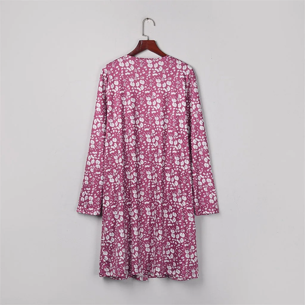 Зимний женский кардиган Кардиган с длинным рукавом топы Повседневная Свободная