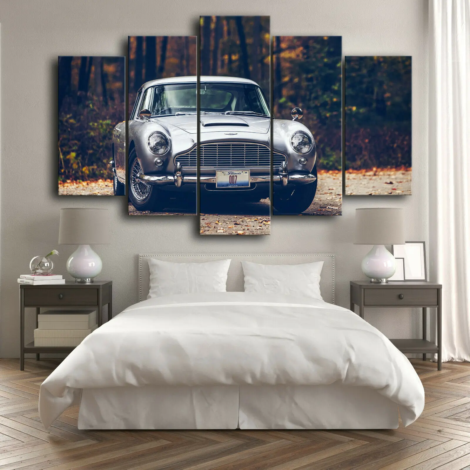 DB5 007 классический 5 шт. Холст Искусство спортивный автомобиль печать домашний