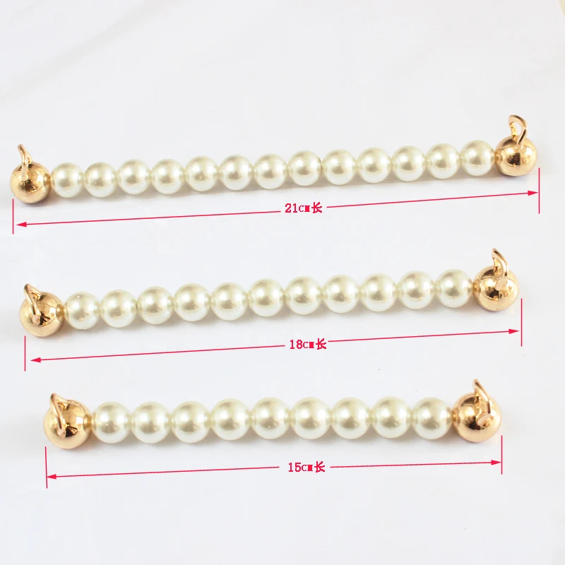 

1 PCS Sweet Imitate Pearl Bag Strap Belt Handles Chain Women Bag Handbag Strap Replacement Pearl Short Chain Bag Accessories