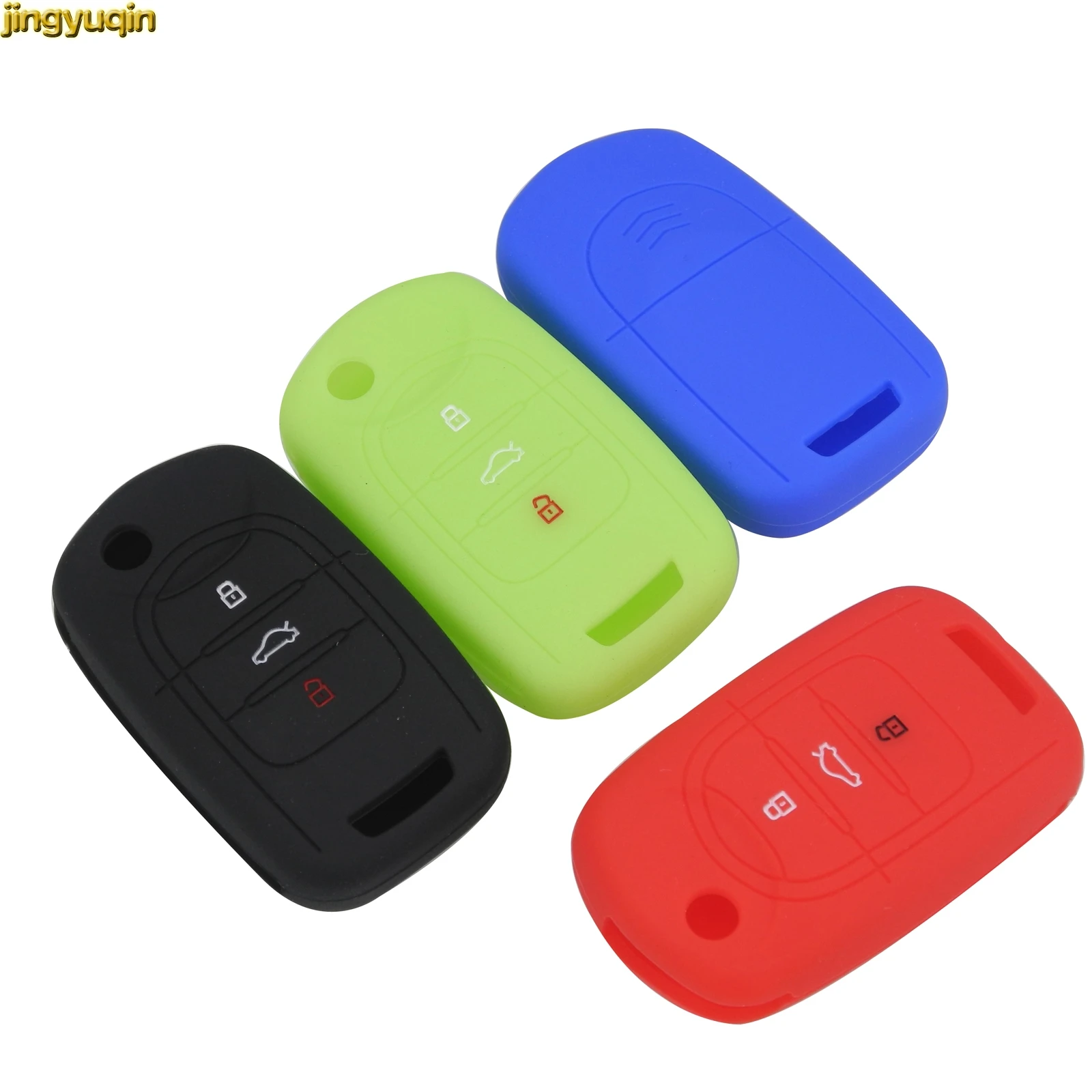 

Jingyuqin 3 Buttons Car Key Silicone Key Case Cover for SGMW Wuling HongGuang S Macro Light S1 FOB Auto Key Case Styling