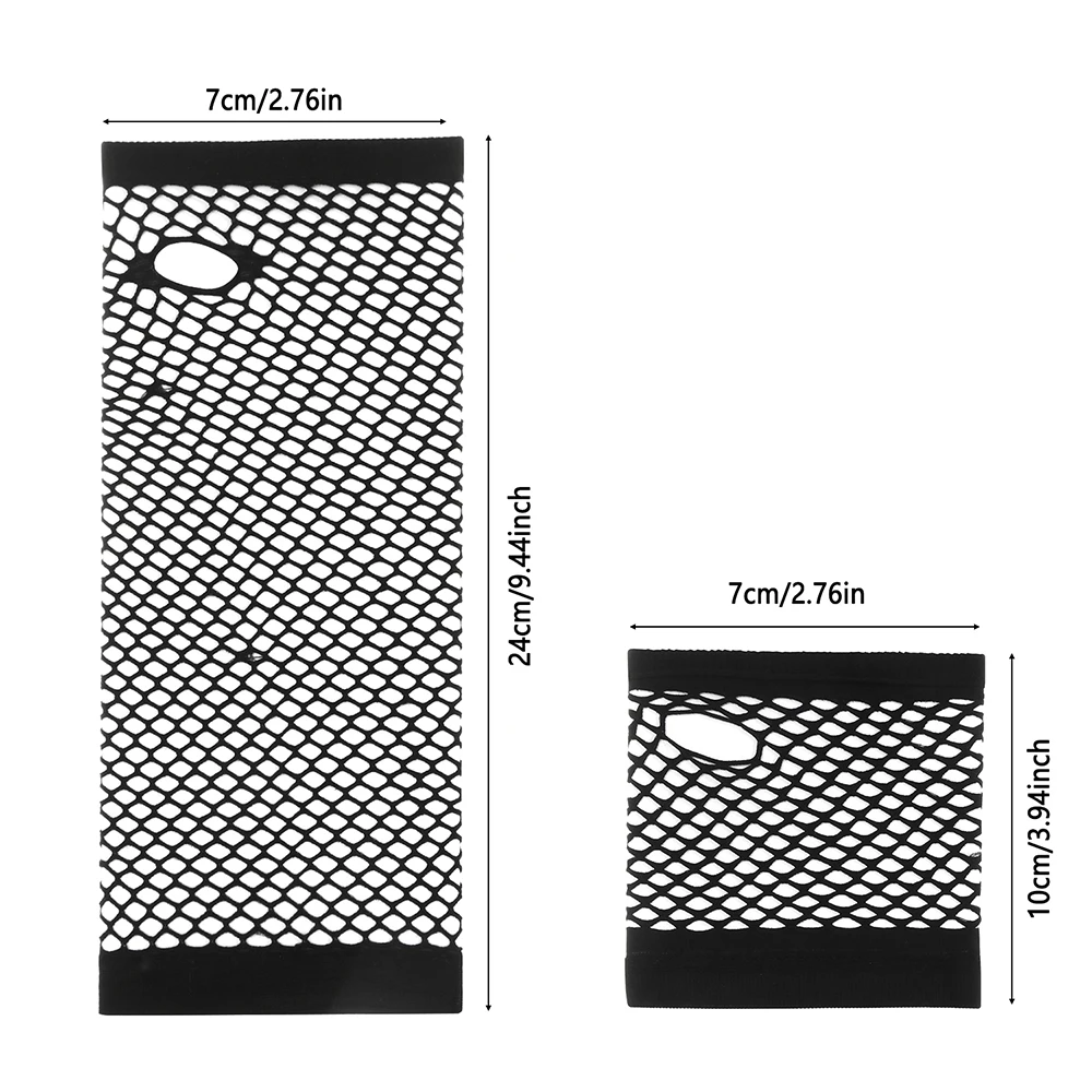 

Women Gloves Hollow Out Holes Sexy Punk Goth Ladies Disco Dance Costume Fingerless Mesh Fishnet Gloves