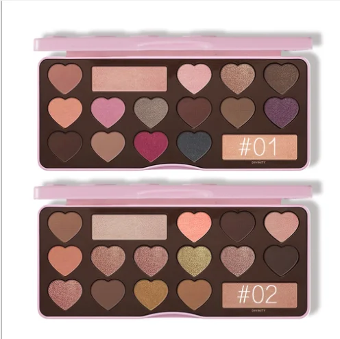 KISS BEAUTY 16 цветов Шоколадные в форме сердца тени для век platte |