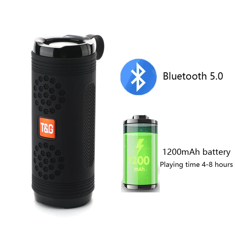 Портативная колонка T &amp G TG617 Беспроводная Bluetooth-колонка звуковая система 3D