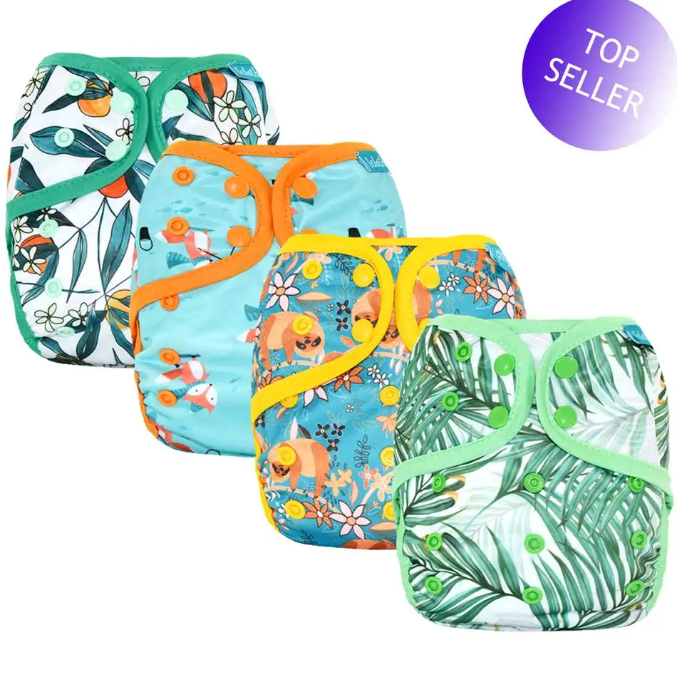 Один размер детский тканевый подгузник с или без бамбуковой вставки