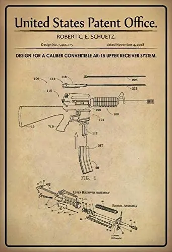 

Bidesign Us Patent Ar 15 2008 Tin Sign Tin Sign Custom Metal Sign 8X12in-Bar Cafe Restaurant Home Decor