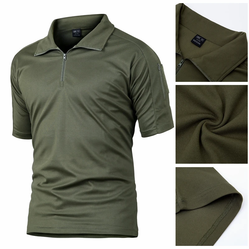 Archon тактическая футболка с короткими рукавами камуфляжная отворотом эластичная