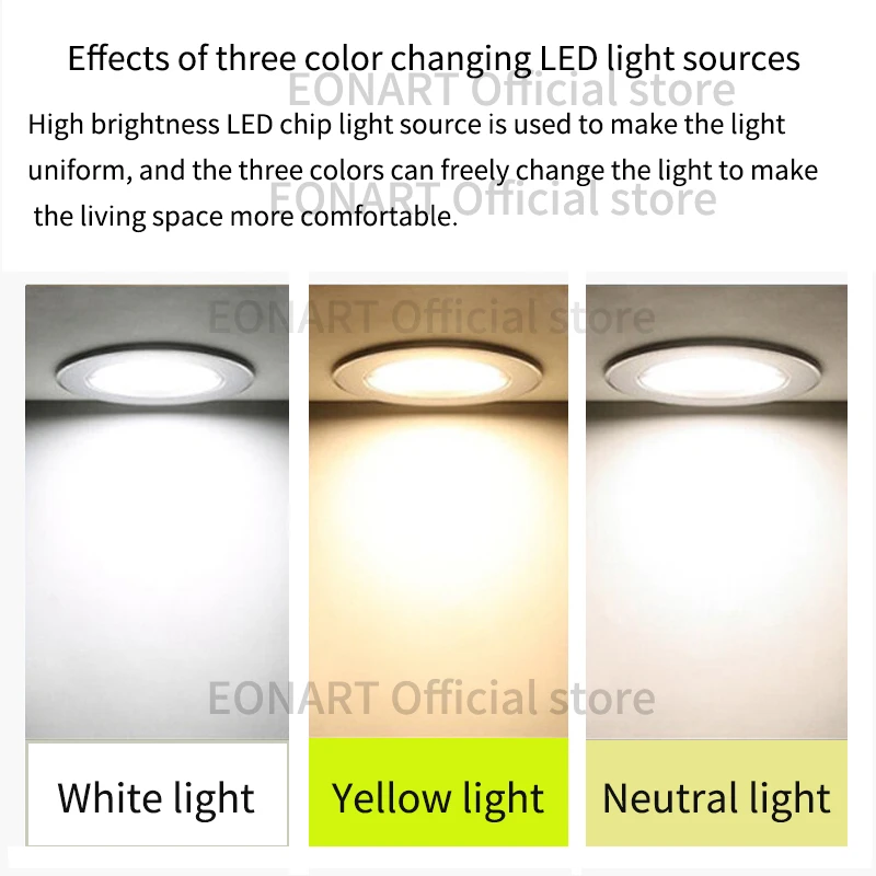 52 дюймов современные пластиковые 3 лопастной дистанционный пульт светодиодный