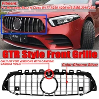 w177 gt style for amg car front bumper grille grill for mercedes for benz a class w177 a180 a200 a45 for amg wcamera 2019 2021