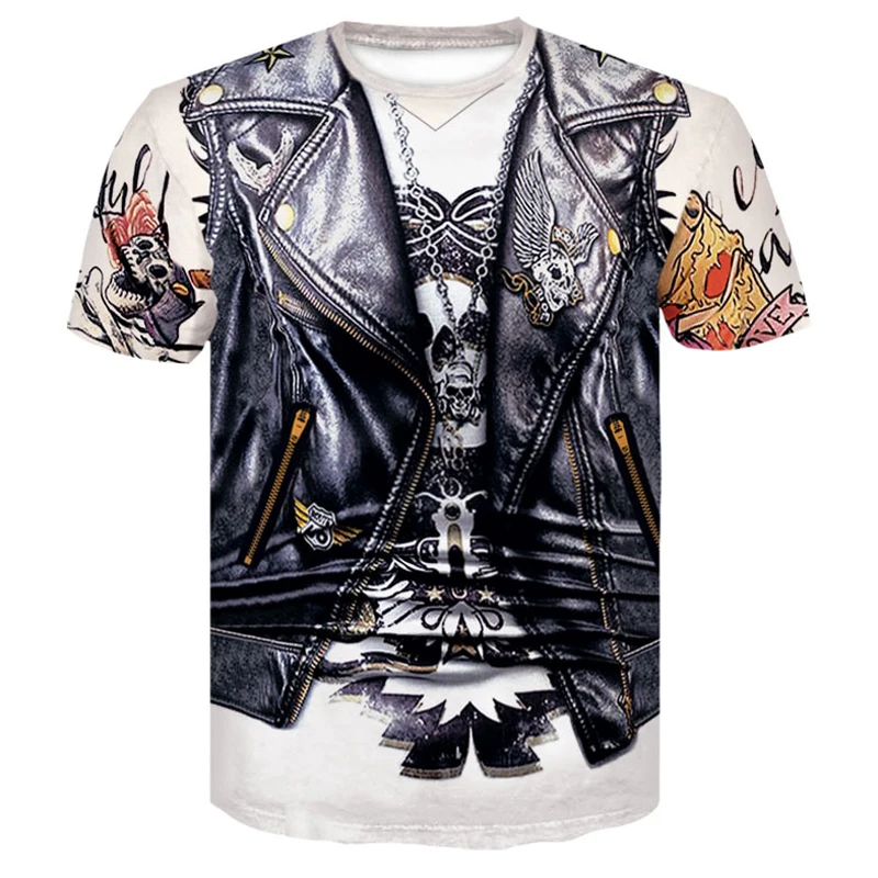 Мужская футболка с 3D принтом летняя большого размера в стиле хип хоп