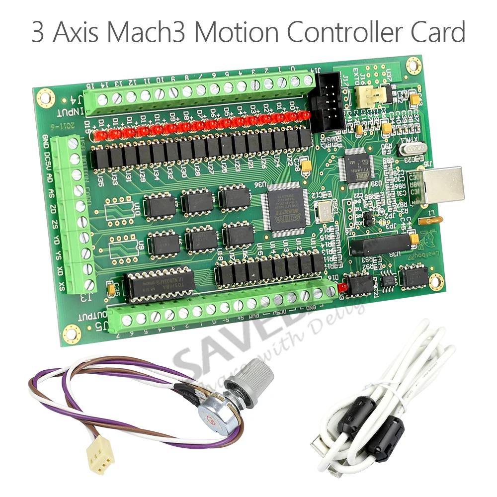3 осевое USB карта Mach3 200 кГц Интерфейсная Плата Адаптер для Степпер/серво