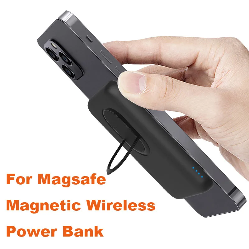 Новинка 2021 5000 мАч 15 Вт магнитный беспроводной внешний аккумулятор magsafe для iphone 12