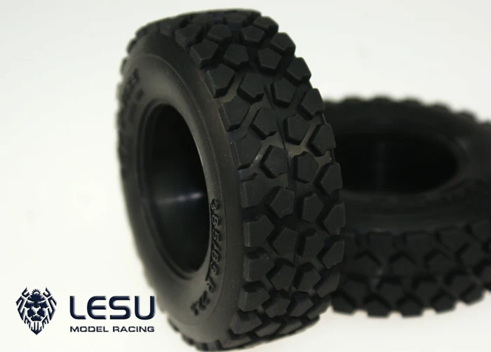 1 пара LESU запасные части резиновые шины B 1/14 RC трактор грузовик модель DIY Tamiya