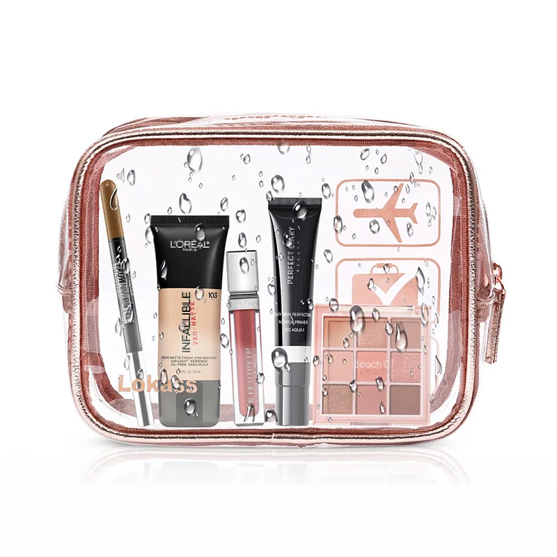 Модные короткие женские косметички многофункциональные прозрачные