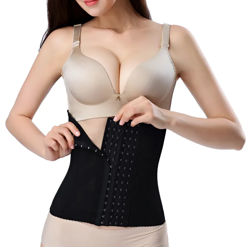 slimming black SEXYWG тонкий поясной Тренажер Пояс для поддержки спины для женщин для похудения тела формирователь спортивный топ послеродовой Ремень Пояс сексуальный корсет с 6 крючками - Цвет: slimming black