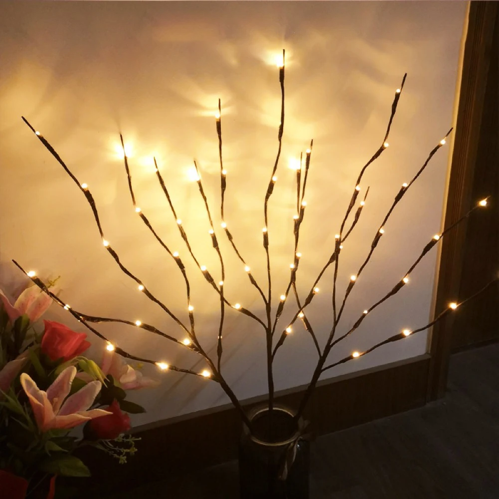 

Merry Christmas Tree Decorations For Home Willow Branch IP44 20 Bulbs LED Lamp Lights Floral Home Party Garden New Year #20