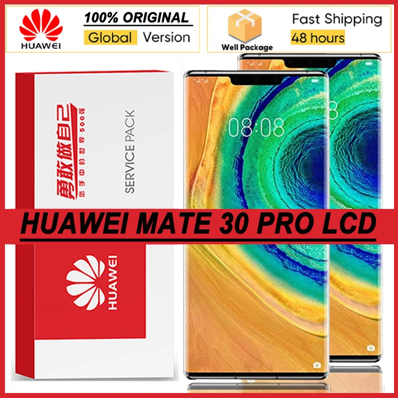 100% Оригинальный 6 53 'ɺmoled ЖК дисплей с рамкой для Huawei мат 30 Pro LIO-L09 LCD сенсорный