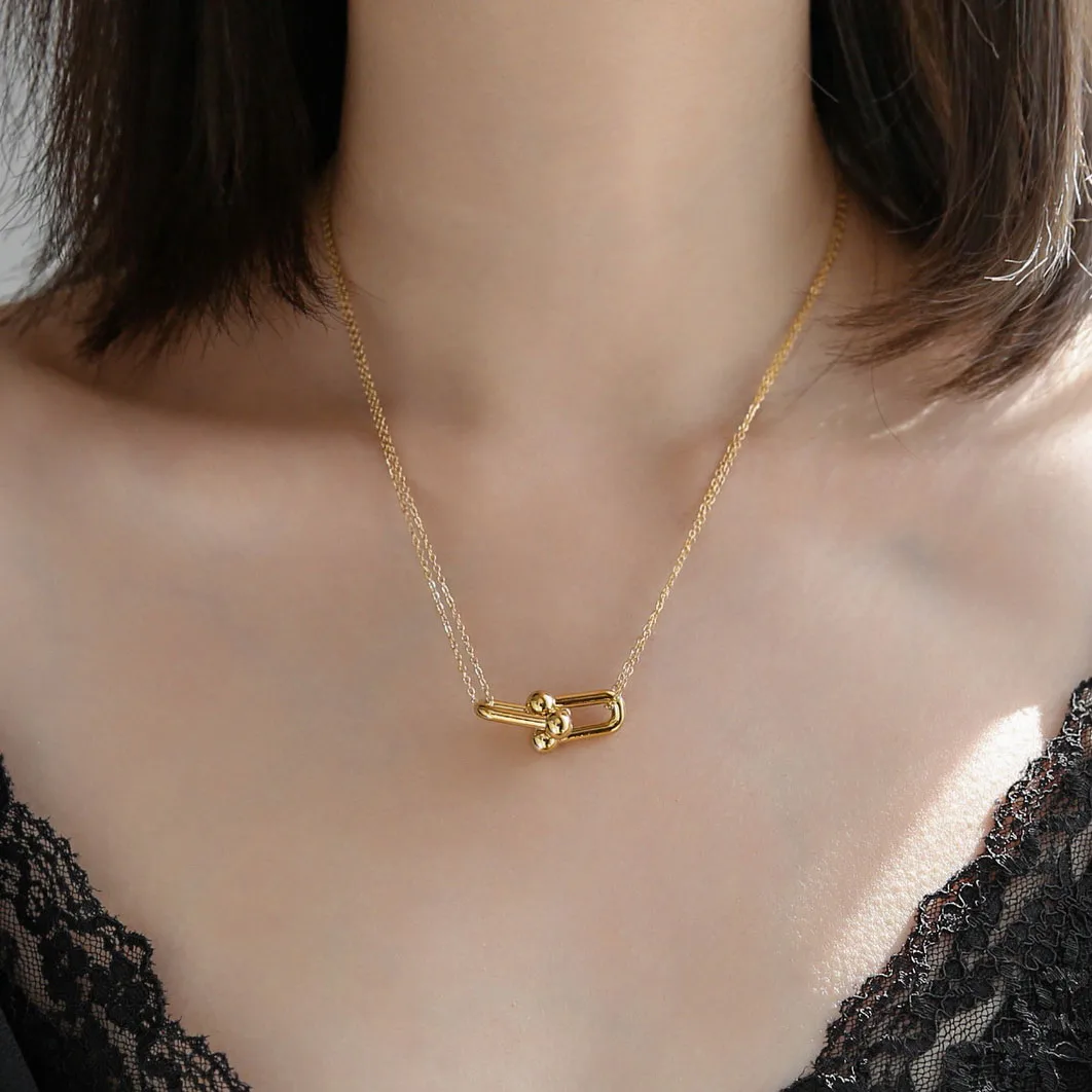 Цепочка до ключицы золотого и серебряного цвета индивидуальный дизайн ожерелья