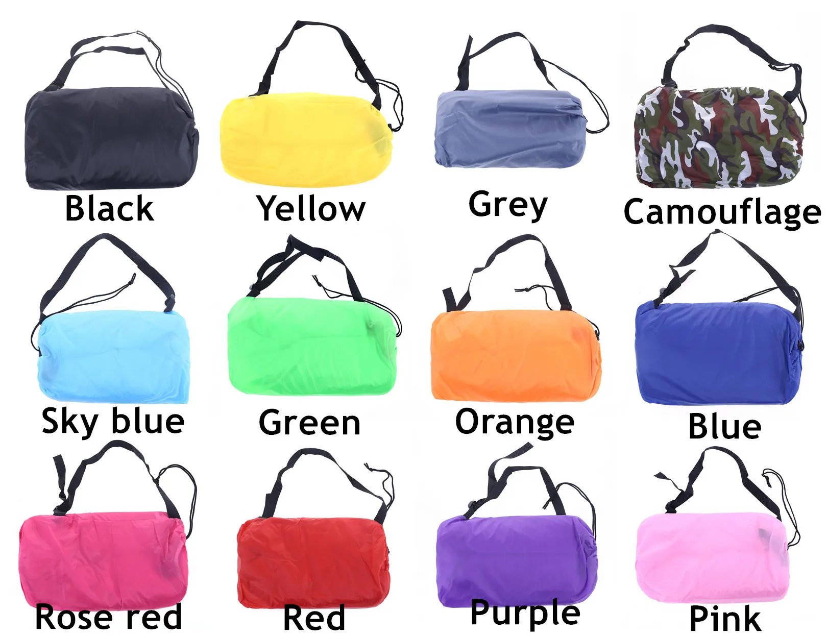 Fast Inflatable Lazy Bag Air Sofa Banana cushion Lay bag Camping lazy sofa bed Portable Beach Bed mat Lounge Chair lounger | Дом и сад
