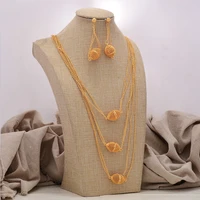 african jewelry set nigerian wedding for women heart bridal african gold color jewelry set dubai necklace earrings bride gift
