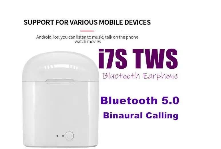 100 шт. в комплекте Bluetooth-наушники I7S TWS Twins наушники-вкладыши беспроводные
