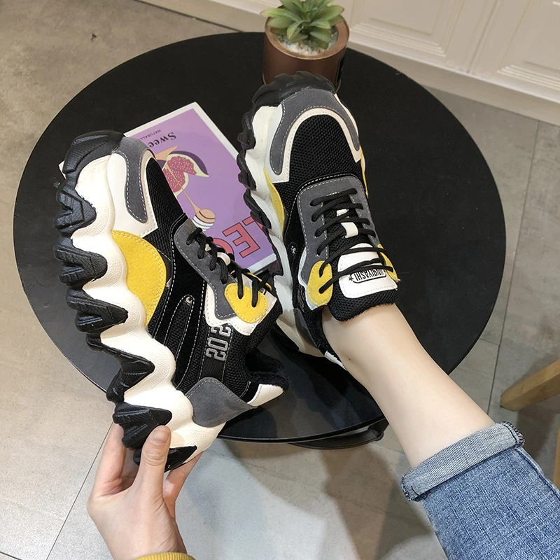 Женские кроссовки на массивной платформе повседневные теннисные туфли