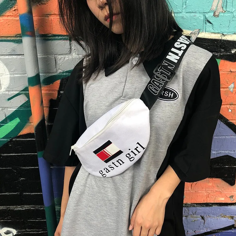 

Hongkong Style Girl Literary Chest Bag Casual Literary One Shoulder Cross Body Pocket