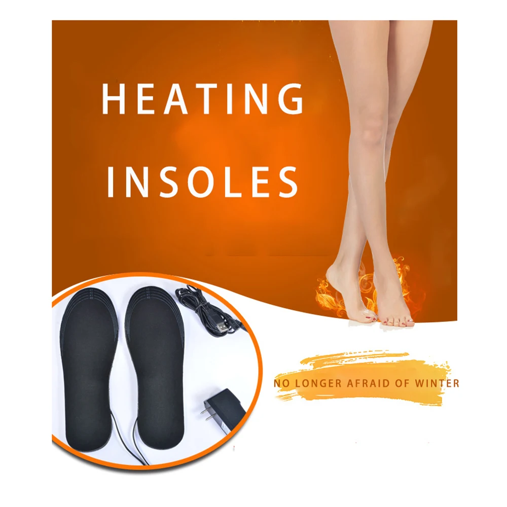 1 пара стельки с подогревом через USB для обуви теплые ног зимние занятий спортом