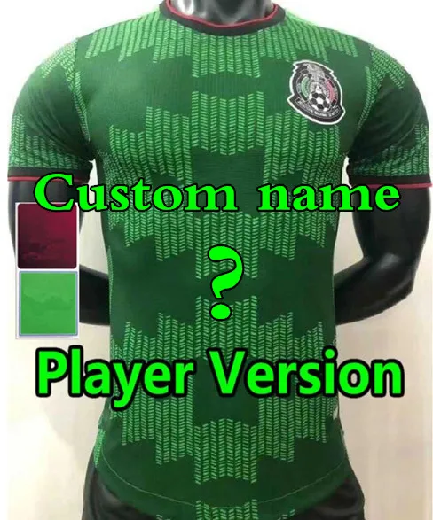 

Player Version 2021 Mexico soccer jersey CHICHARITO H.LOZANO DOS SANTOS CARLOS VELA A.GUARDADO MARQUEZ 20 21 Football uniforms