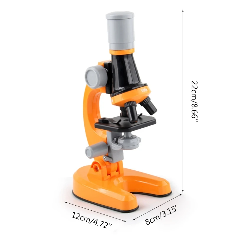 

Microscope Kit Lab LED 100X-400X-1200X Home School Science Educational Toy Gift