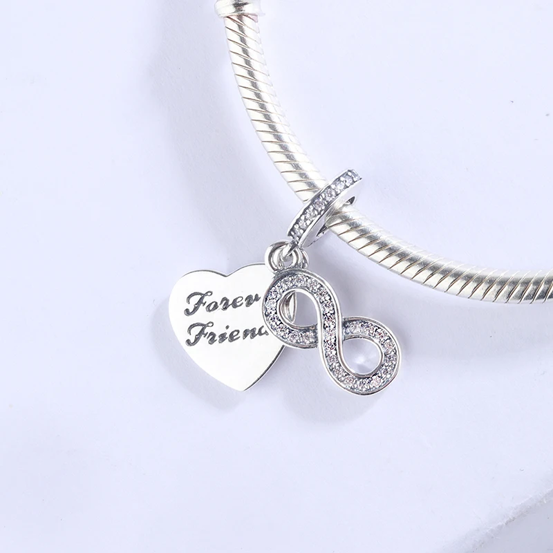 Новое поступление подвеска в виде сердца Стерлинговое Серебро 925 пробы вечный