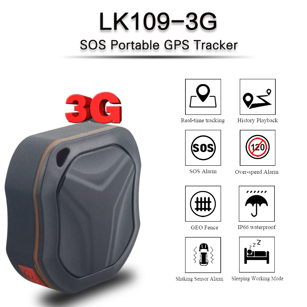 Мини 3G Персональный GPS трекер LK109 портативный локатор с водонепроницаемым IP68