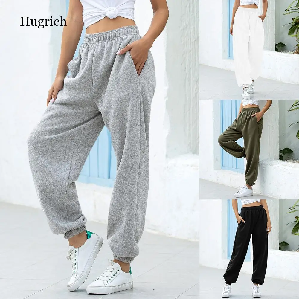 

2021 Sweatpants Women Baggy Gray Sports Pants Joggers Wide Leg Oversized Streetwear High Waisted Trousers Women