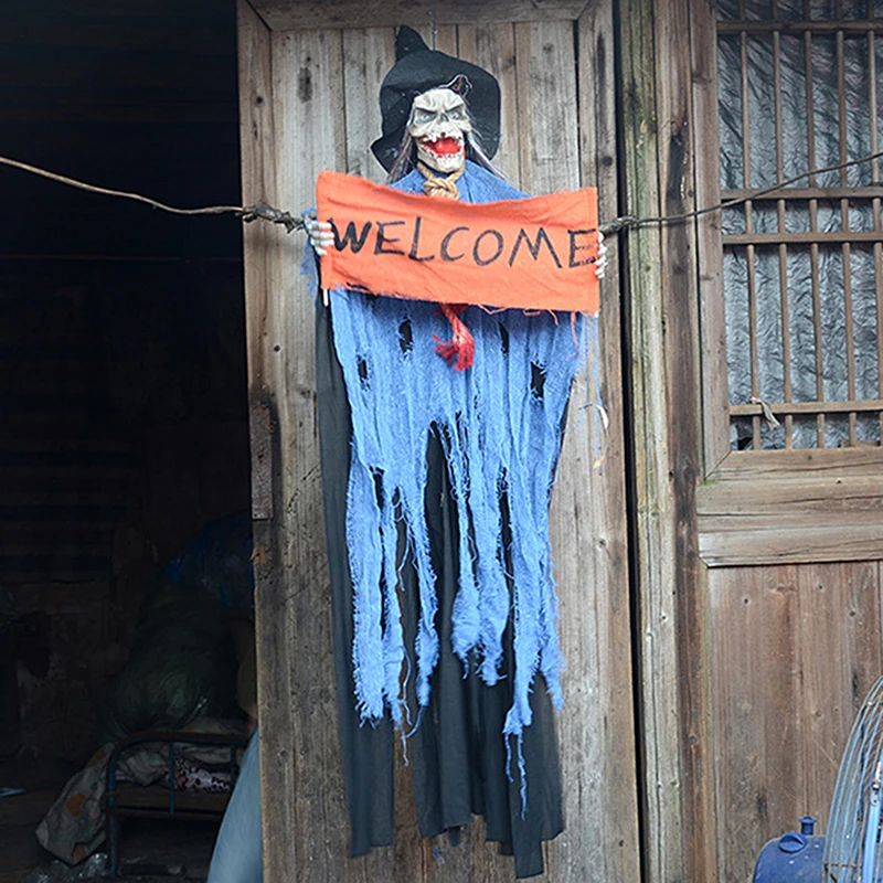 Декоративная подвеска на Хэллоуин украшение с электрическим скелетом призраком