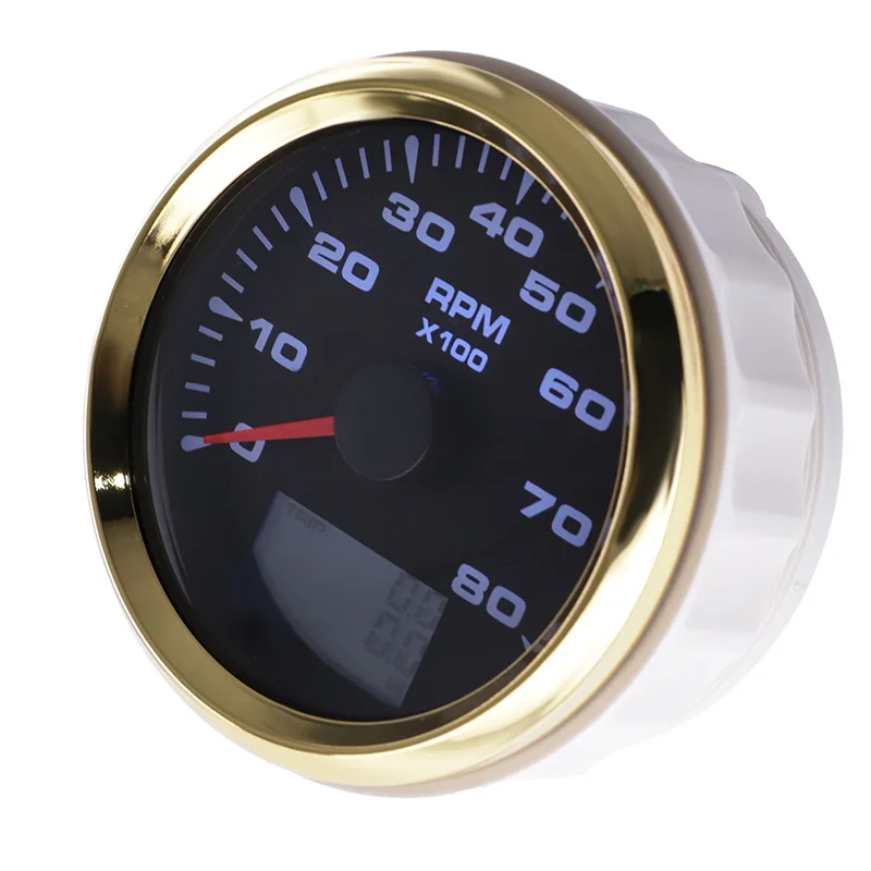 85 мм Автомобильный судовой Тахометр 8000 об/мин Морской метр ЖК-дисплей счетчик