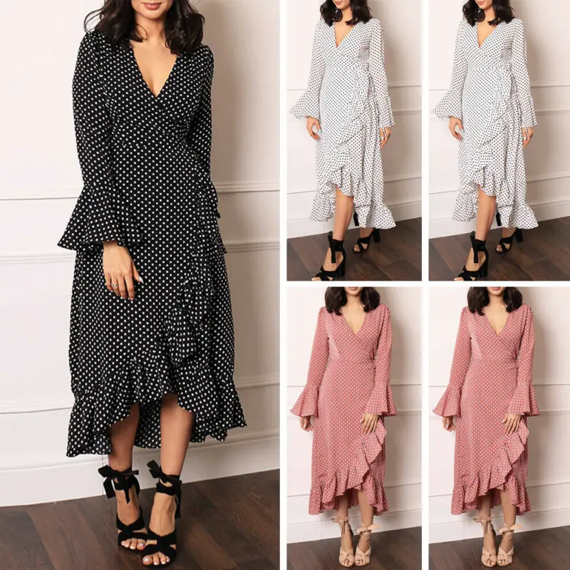 Женское летнее платье-макси в стиле бохо с длинным рукавом | Женская одежда