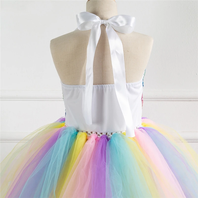 

Rainbow Unicorn Costume Girls Halloween Costume For Kids Cosplay Dress Up
