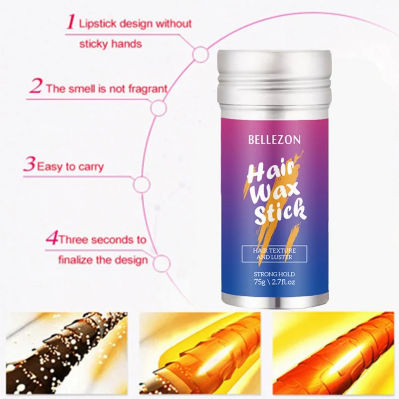 

Hair Edge Control Gel Stick Hair Wax Stick Not Greasy Rapid Fixing Short Broken Hair Wax Rod Finishing Cream