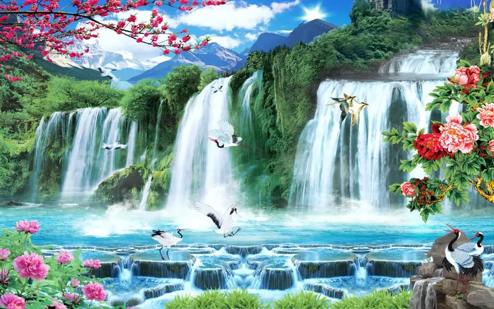 Современные занавески на окна с водопадом для гостиной спальни 3d затемненные