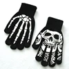 Balleenshiny Fluorescent Skeleton Gloves for Children Boys Girls Mittens Skull Gloves Warm Winter Print Knitting Luminous Gloves 3