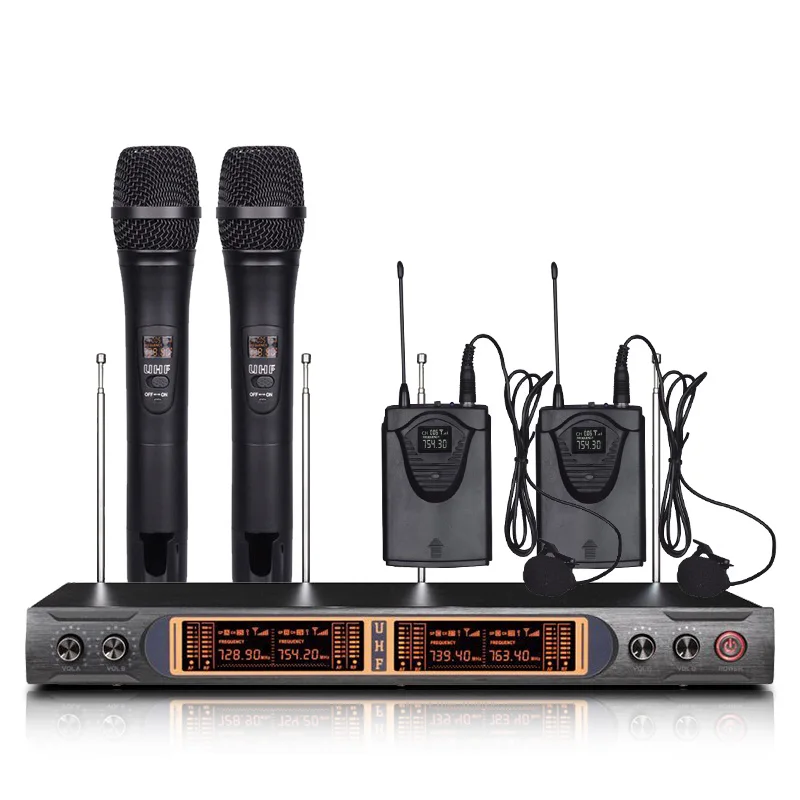 Беспроводная гарнитура VHF с микрофоном большой и маленький микрофон для