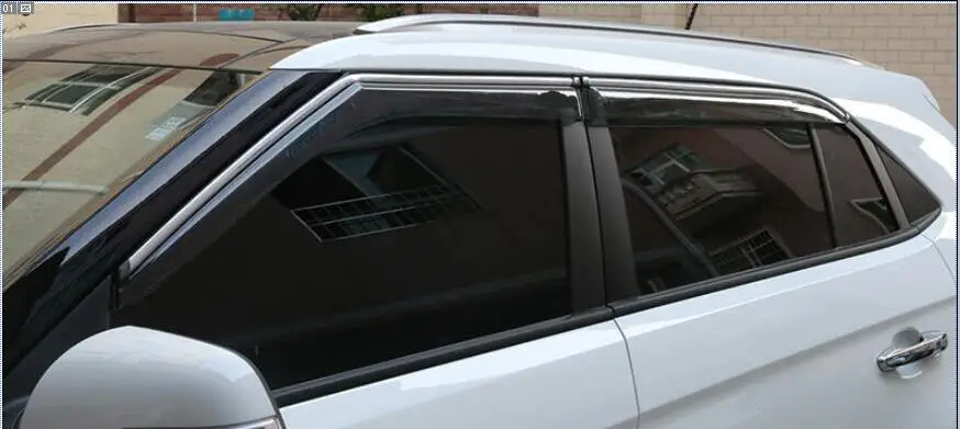 Внешний оконный козырек из АБС-пластика навесы дефлектор крышка 4 шт. для Hyundai Creta